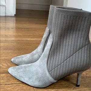 Suede and fabrics short  boots